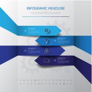 Design flat shadow arrow banners graphic or website Vector ill N2
