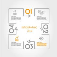 linear infographic square with squares
