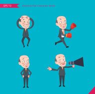 Set of drawing flat character style business concept ceo activities N10