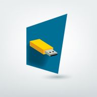 Modern vector icon USB key stick sign element