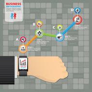 Time for Success template modern info graphic design