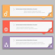 Infographics Design template with numbered horizontal banners