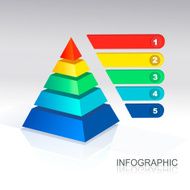 Vector Pyramid for infographic and presentations