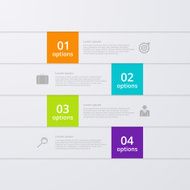 Vector illustration infographics four options N38