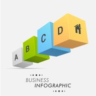 3D Infographic cubes for business