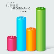 3D Infographic bars for business