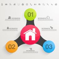Creative infographic layout with web icons