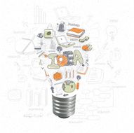 Stylish business infographic layout for Idea concept