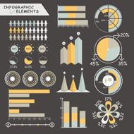 Set of various business infographic elements N2
