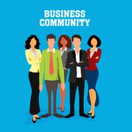 Young stylish business people