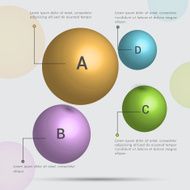 Stylish Business Infographic spheres