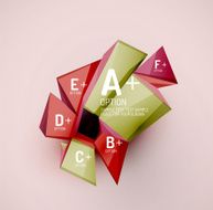 Geometric shapes with sample text Abstract template N51