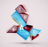 Geometric shapes with sample text Abstract template N53