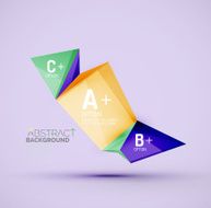 Geometric shapes with sample text Abstract template N54