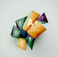 Geometric shapes with sample text Abstract template N55