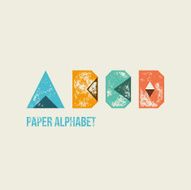 B C D A - Grunge Retro Paper Type Alphabet