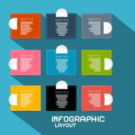 Paper infographics template N4