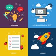 Web development process concept