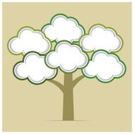 Abstract tree infographics elements Design Template