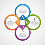 Abstract circle infographic design template N4