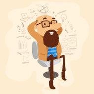 Business man with infographic elements N2