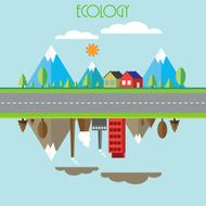 Creative ecology infographic template layout N2