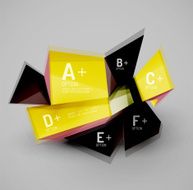 Geometric shapes with sample text Abstract template N57