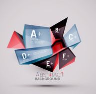 Geometric shapes with sample text Abstract template N58