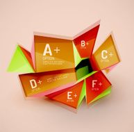 Geometric shapes with sample text Abstract template N59