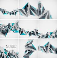 Geometric shapes in the air Vector abstract background N70