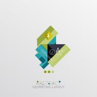 Modern abstract geometric info banner N38