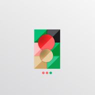 Modern abstract geometric info banner N46