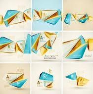 Geometric shapes in the air Vector abstract background N72