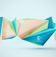 Geometric shapes in the air Vector abstract background N90