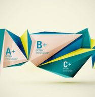 Geometric shapes in the air Vector abstract background N91