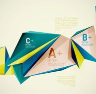 Geometric shapes in the air Vector abstract background N92