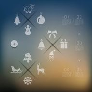 Christmas infographic with unfocused background N30