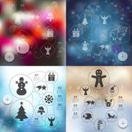 Christmas infographic with unfocused background N31