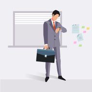 Businessman late for an appointment N2