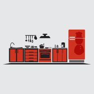 Kitchen interior concept illustration N2