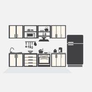 Kitchen interior concept illustration N5