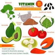 Vitamins and Minerals foods Illustrator set 9 Vector of vita