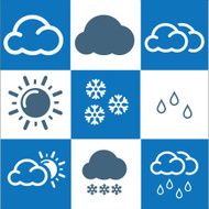 Weather Icons set with White Background vector EPS10 N3