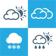 Weather Icons set with White Background vector EPS10 N4