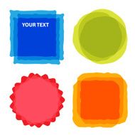 set of colored frame for text