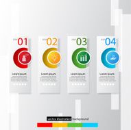 Design clean number banners template graphic layout