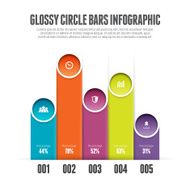Glossy Circle Bars Infographic