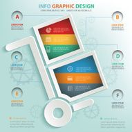 Cargo info graphic design clean vector