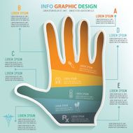 Hand info graphic design clean vector