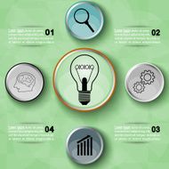 Icons in a transparent envelope vector infographics